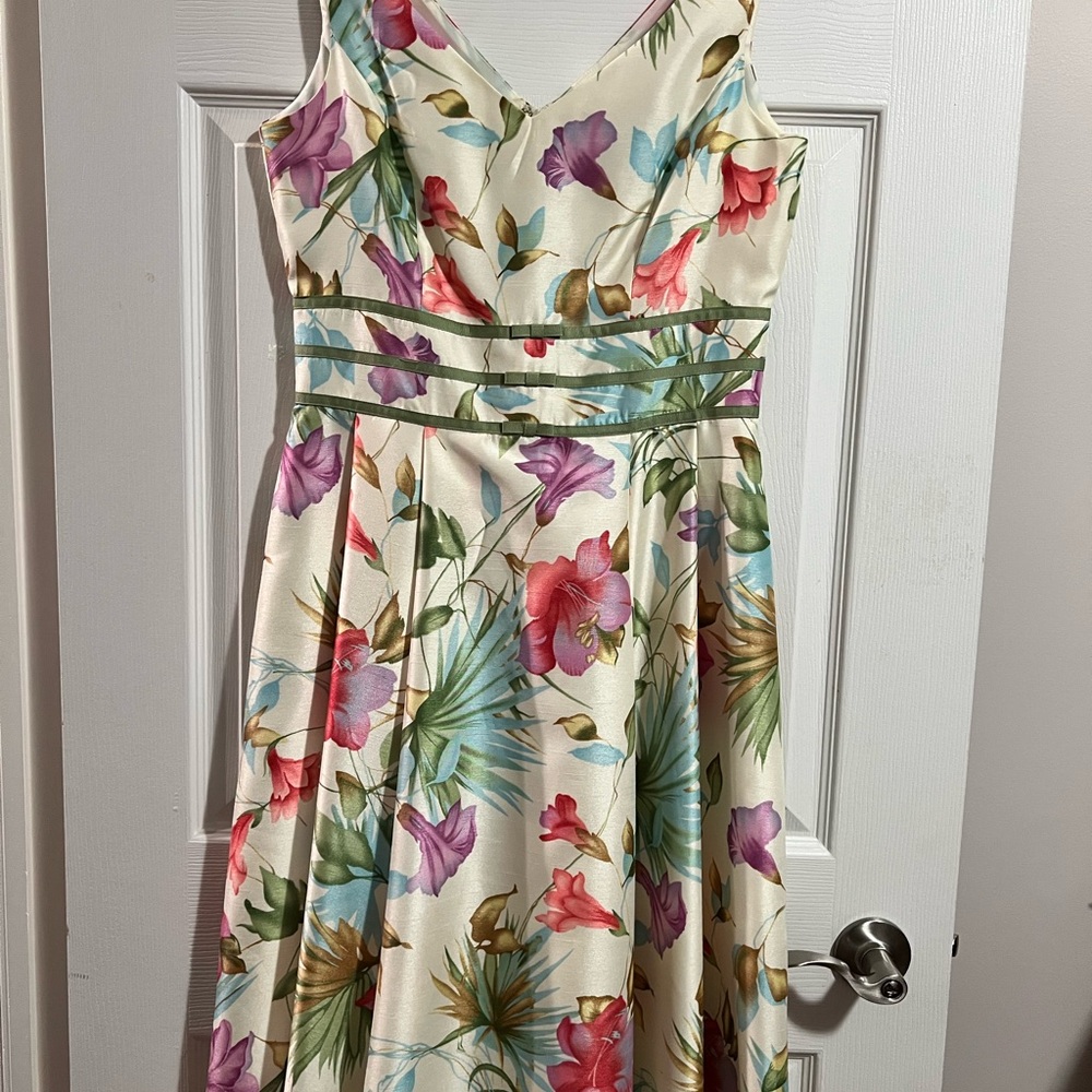 Floral A line Sleeveless Dress